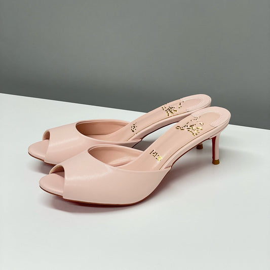 CL PINK BOTTOM HEEL